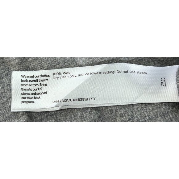 Eileen Fisher Womens Size Medium Elastic Waist Pockets Wool Grey Minimalist - Picture 8 of 13